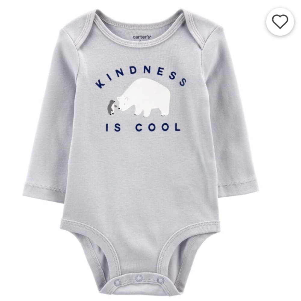 Kindness original bodysuit from CARTERS.  KINDNESS IS COOL